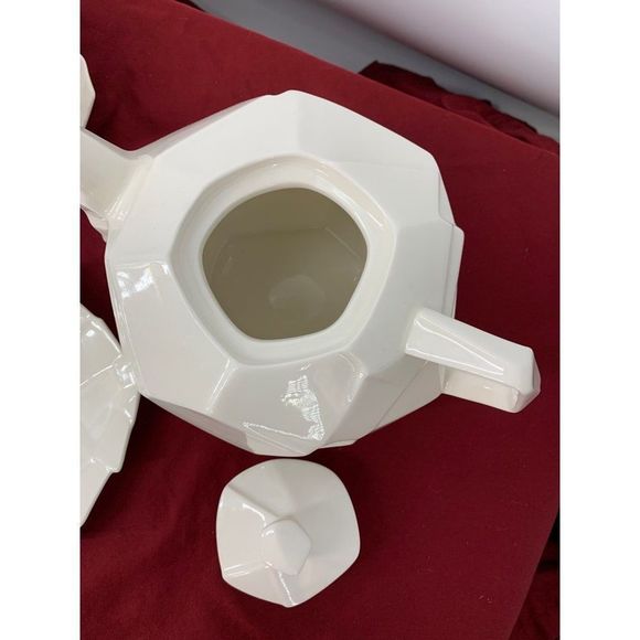 Umbra Shatter Geo Bone China Tea Set Bill Harvey EUC Modernist Geo Collector - Picture 3 of 5